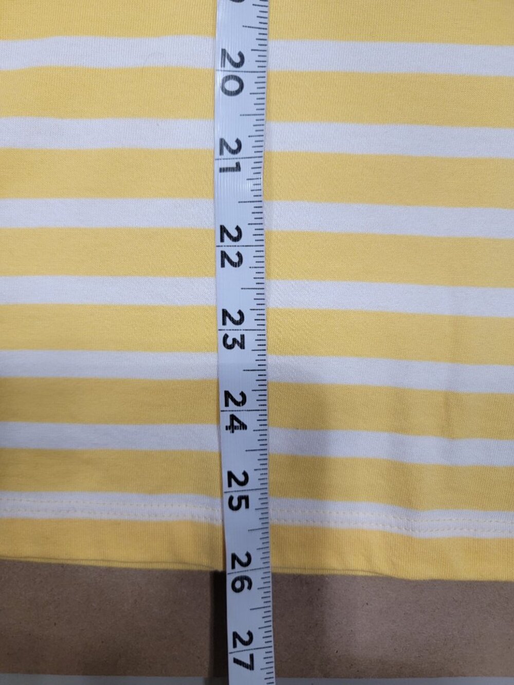 Coral Bay Size XL Yellow & White Striped V-Notch Neckline Sleeveless Top - Picture 9 of 10